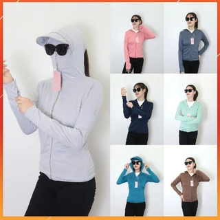 Áo Chống Nắng Nữ 2 Lớp Thiết Kế Che Trán,Vành Mũ To,Lưới Tản Nhiệt,Hiệu Quả Chống Nắng Cao