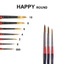 Cọ Vẽ Màu Nước Happy Series 1845 - Đầu Tròn và Đầu Set - Nhiều Size Khác Nhau
