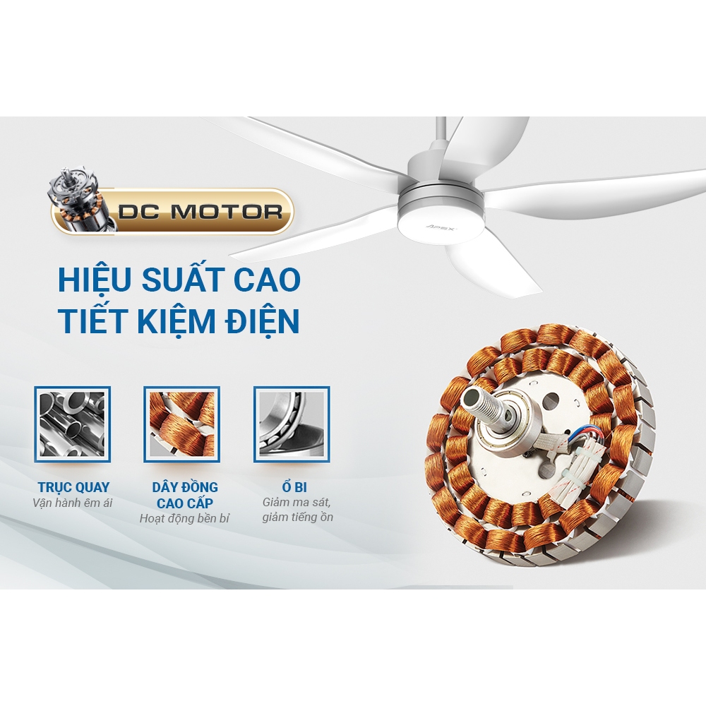 Ảnh Quạt Trần Đèn Led Sunhouse Apex 5 cánh APF-7686, công suất 57W, cánh quạt sải rộng, điều khiển từ xa 3
