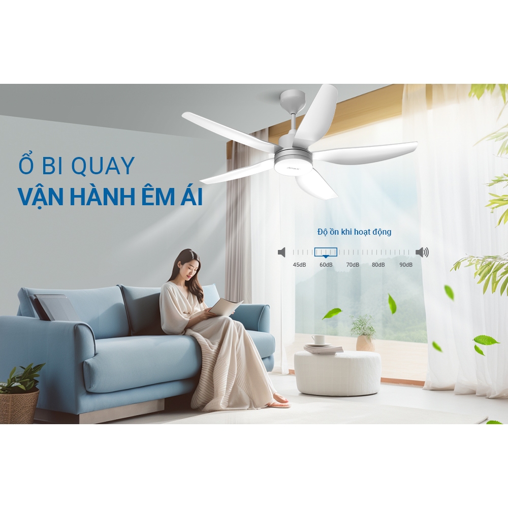 Ảnh Quạt Trần Đèn Led Sunhouse Apex 5 cánh APF-7686, công suất 57W, cánh quạt sải rộng, điều khiển từ xa 4