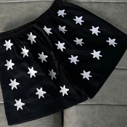 Quần Short Sao In 5D Chất Cotton Phong Cách Trẻ Trung Phù Hợp Đi Biển Du Lịch - Quần Short Nam Nữ Hot Trend New 2024