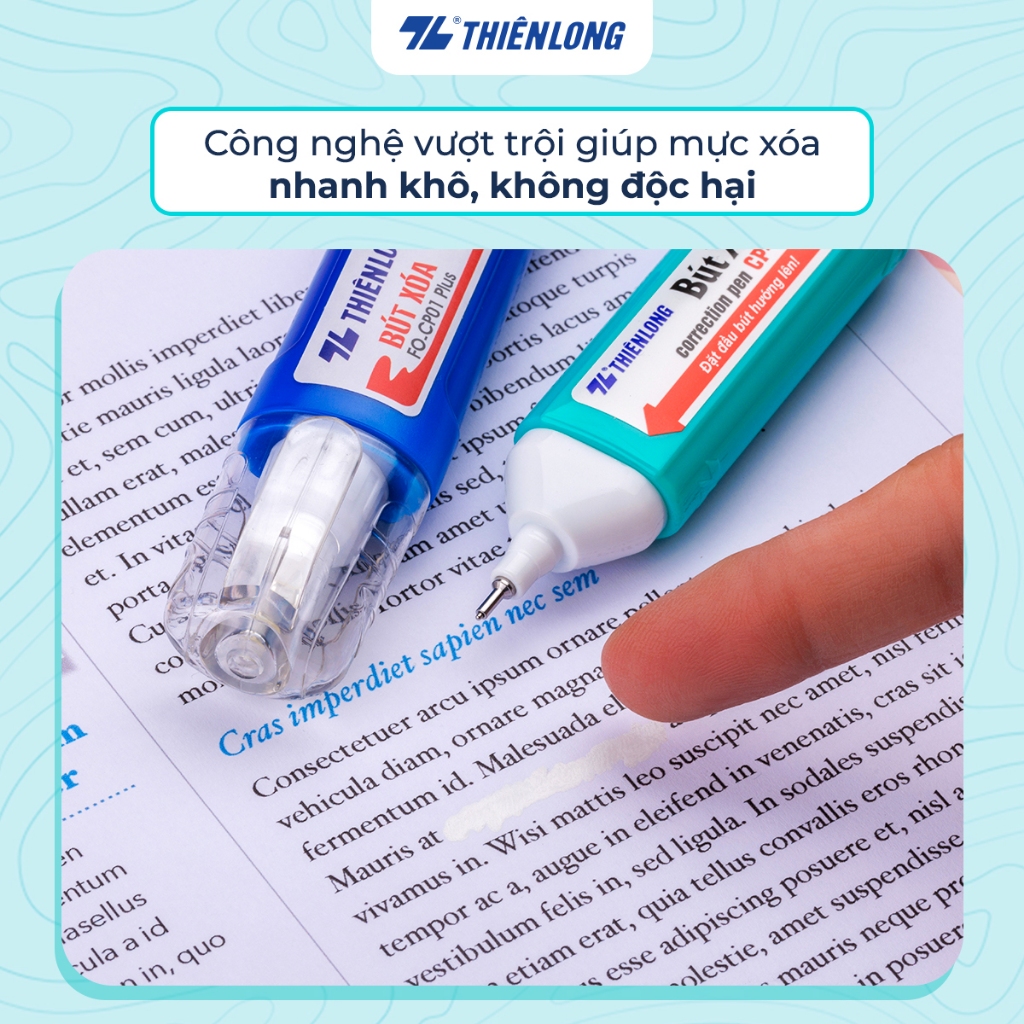 Ảnh Bút xóa nước 12ml Thiên Long CP-02 - Viết xóa sạch, nhanh khô, an toàn sử dụng, phù hợp học sinh, sinh viên, văn phòng 3
