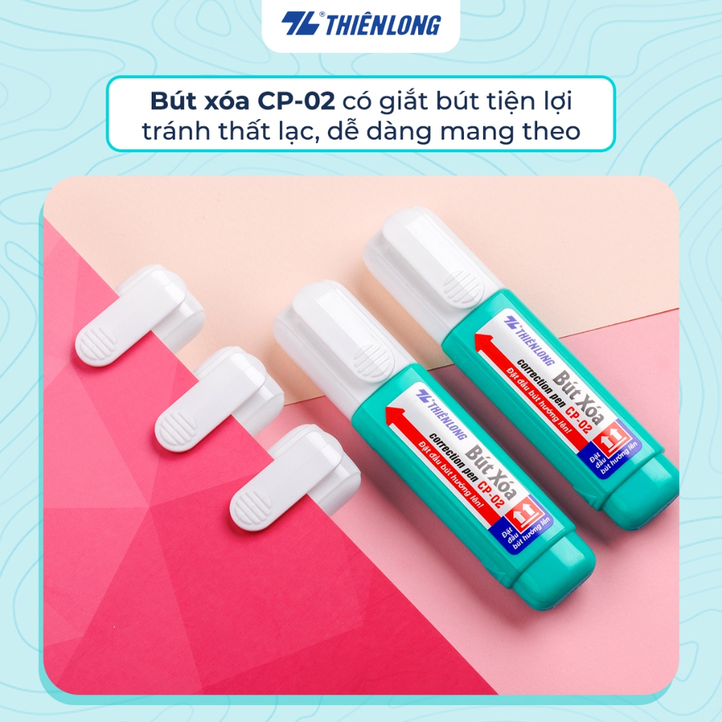 Ảnh Bút xóa nước 12ml Thiên Long CP-02 - Viết xóa sạch, nhanh khô, an toàn sử dụng, phù hợp học sinh, sinh viên, văn phòng 1