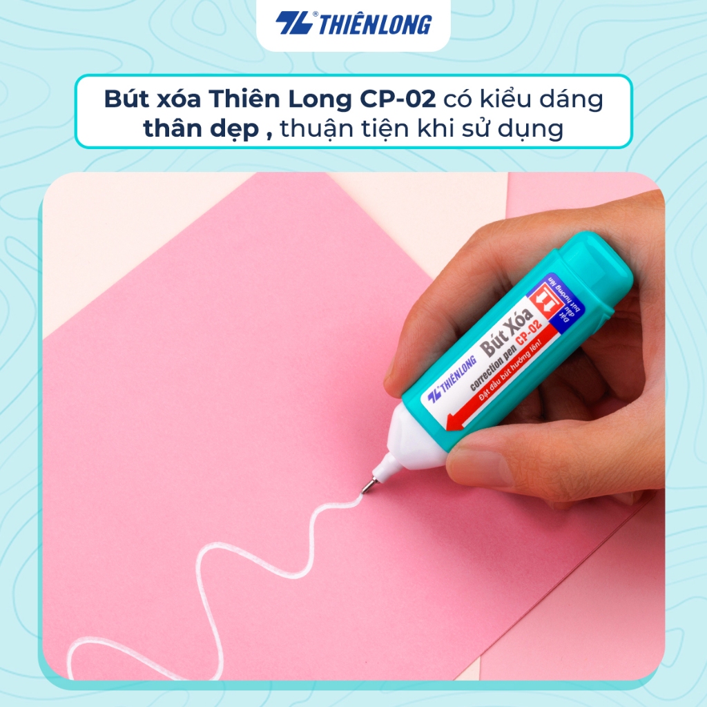 Ảnh Bút xóa nước 12ml Thiên Long CP-02 - Viết xóa sạch, nhanh khô, an toàn sử dụng, phù hợp học sinh, sinh viên, văn phòng 2