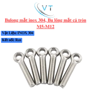 Bu Lông Đầu Tròn Bằng Thép Không Gỉ 304 M5 / M6 / M8 Có Thể Tháo Rời Kèm Vòng Đệm