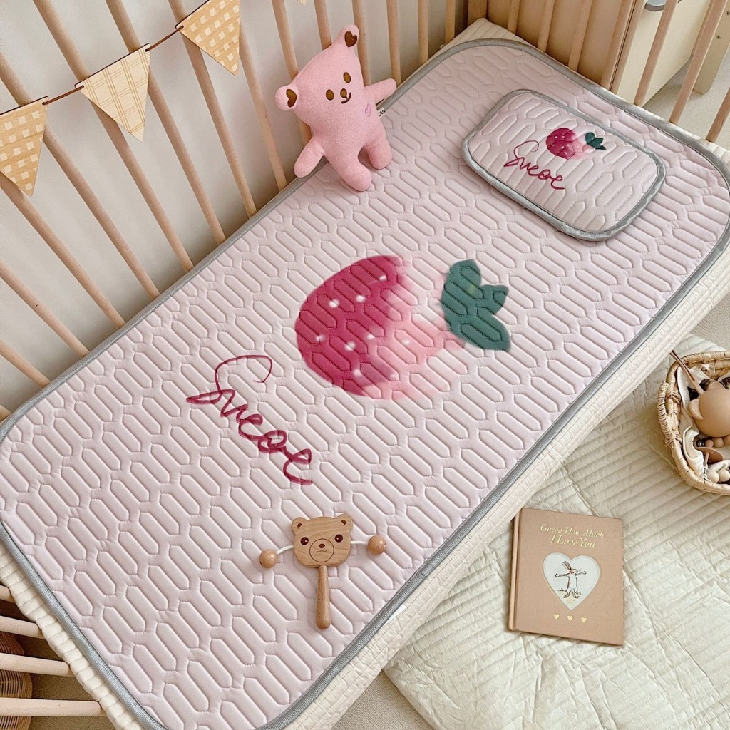 [Ruột gối vỏ hạt Kiều Mạch] 60x120cm Sét chiếu điều hòa Hàn Cao Cấp, kèm gối thơm, nằm nôi cũi nằm mát cho bé DTA01