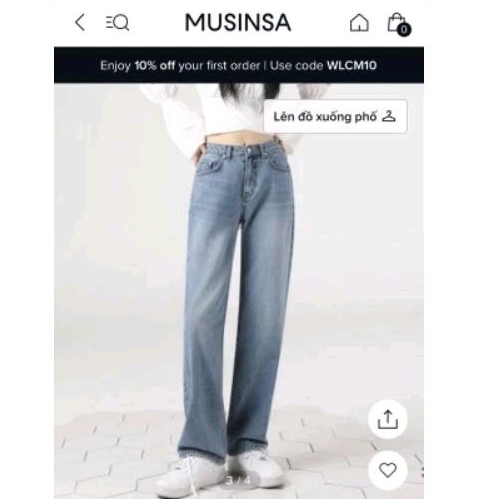 (Sale) Quần jean suông Musinsa* dư xịn
