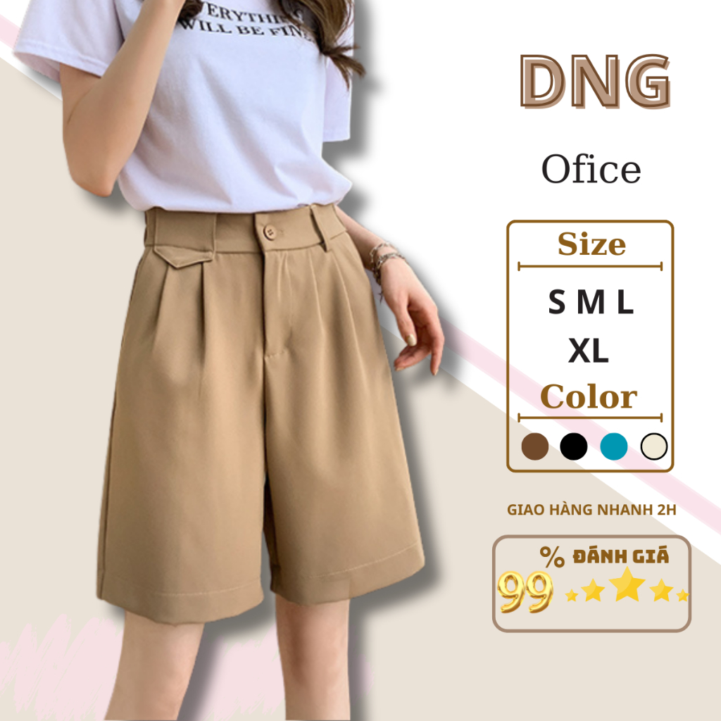 Quần Rộng ỐNG lửng Nữ Đẹp Lưng Cạp Cao,Quần Đùi Ống Đứng Ngố Ngắn Đi Bộ Đi Chơi Cao Cấp Hàn Quốc  Màu đen NÂU BE-DNG