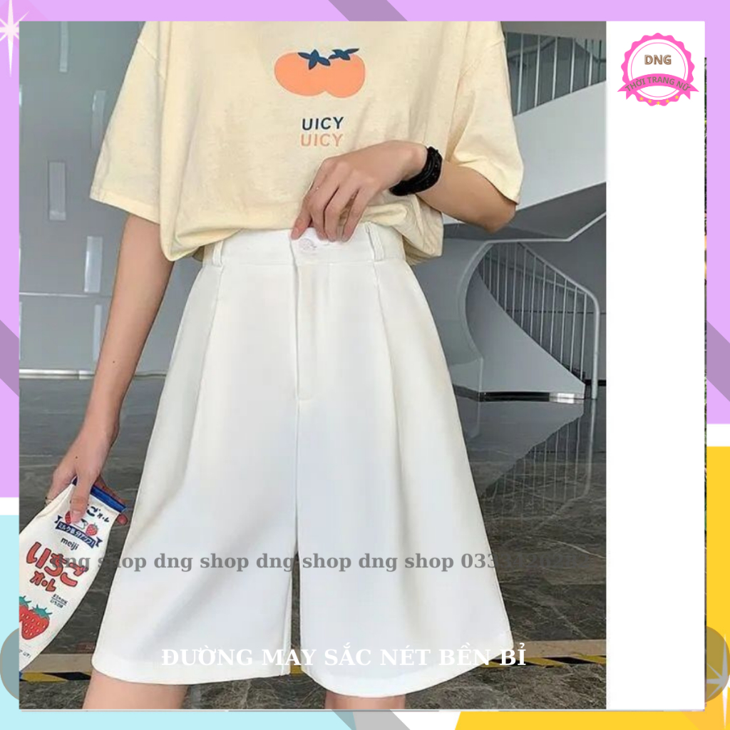 Quần Rộng ỐNG lửng Nữ Đẹp Lưng Cạp Cao,Quần Đùi Ống Đứng Ngố Ngắn Đi Bộ Đi Chơi Cao Cấp Hàn Quốc  Màu đen NÂU BE-DNG