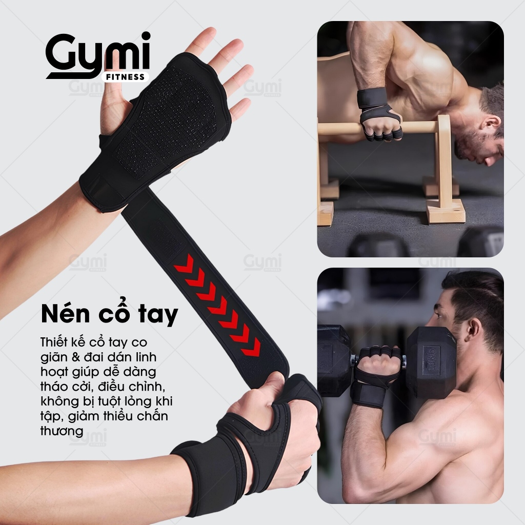[1 Đôi] Găng Tay Tập Gym Kết Hợp Bảo Vệ Cổ Tay Chất Liệu Silicon Thời Trang - GT-SKDK
