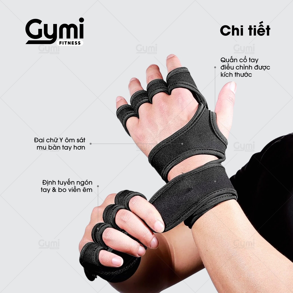 [1 Đôi] Găng Tay Tập Gym Kết Hợp Bảo Vệ Cổ Tay Chất Liệu Silicon Thời Trang - GT-SKDK