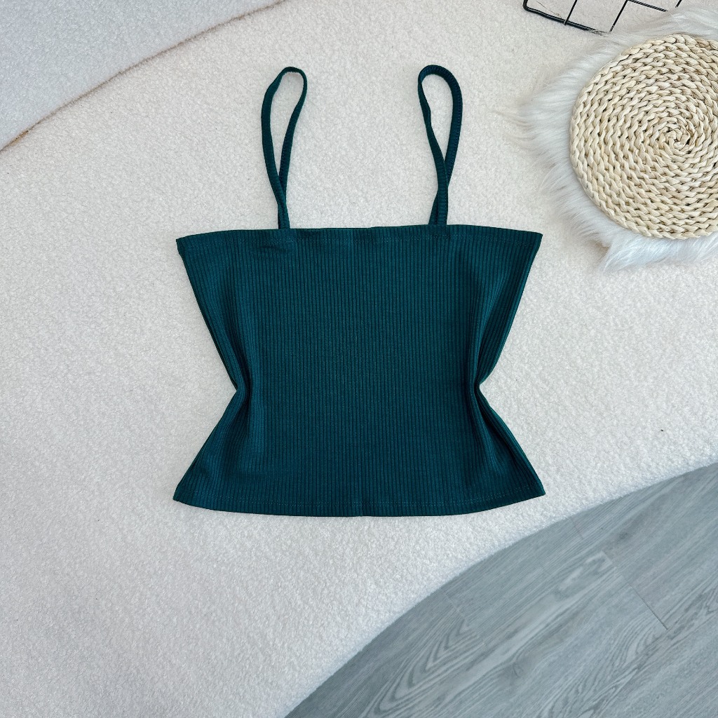 Áo 2 Dây Croptop Bigsize Nữ Dáng Ôm Vải Gân Tăm Mặc Đi Biển, Co Giãn Thoáng Mát – Mã G118