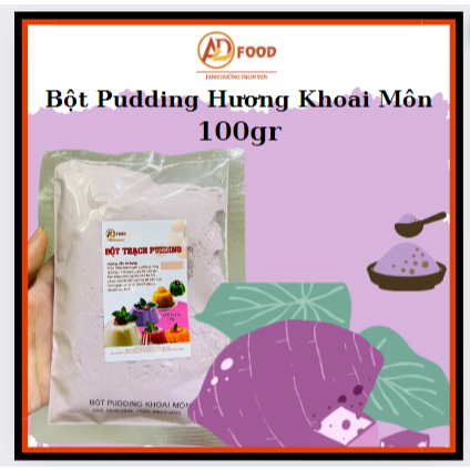 Bột thạch pudding hương khoai môn gói 100gr dùng thử