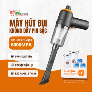 Máy Hút Bụi Mini Cầm Tay Không Dây Lực Hút 6000MPA Nhỏ Gọn, Pin Sạc Tiện Lợi, Lực Hút Siêu Mạnh, Công Suất 60w MÃ 9639