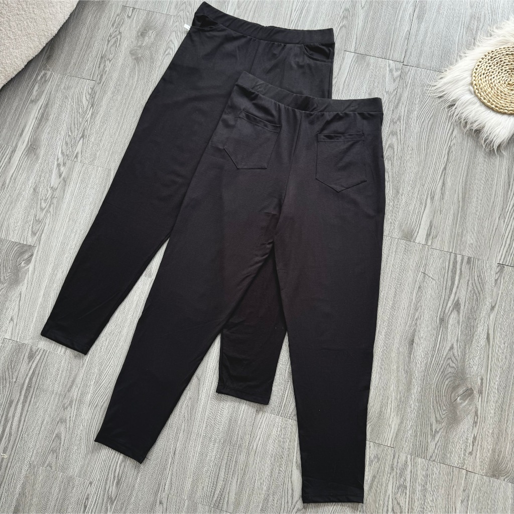 Quần Legging Dài Bigsize Chất Liệu Umi Hàn Co Dãn Phối Được Với Nhiều Loại Áo MÃ QXO