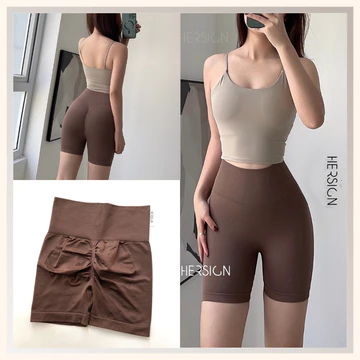 Đồ tập gym nữ Set đồ tập yoga nữ Áo croptop hai dây Quần ngố HERSIGN-SMIX11N20A BST HERSIGN Bare Form