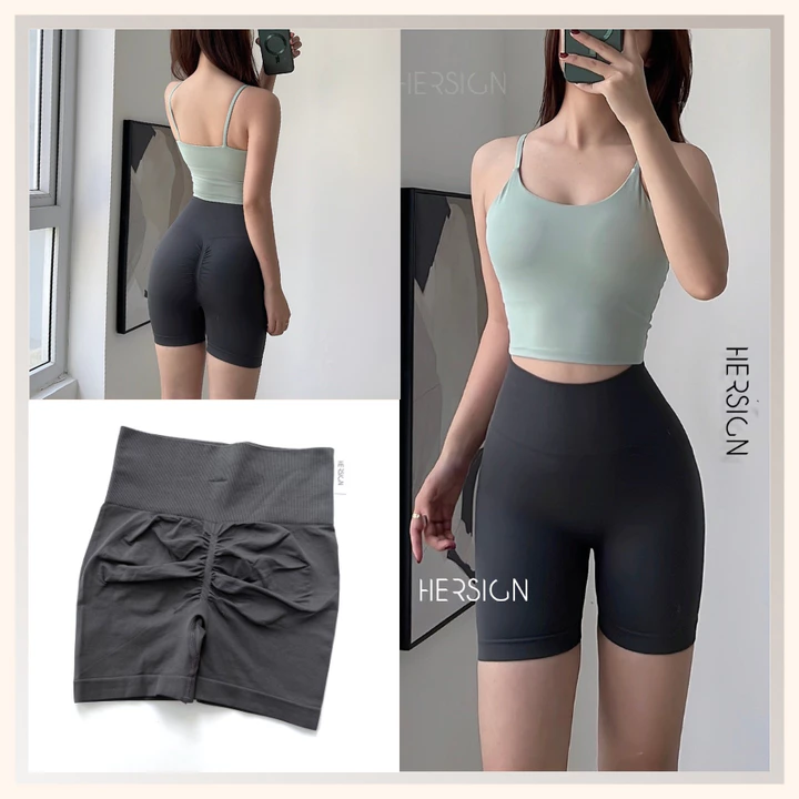 Đồ tập gym nữ Set đồ tập yoga nữ Áo croptop hai dây Quần ngố HERSIGN-SMIX11N20A BST HERSIGN Bare Form