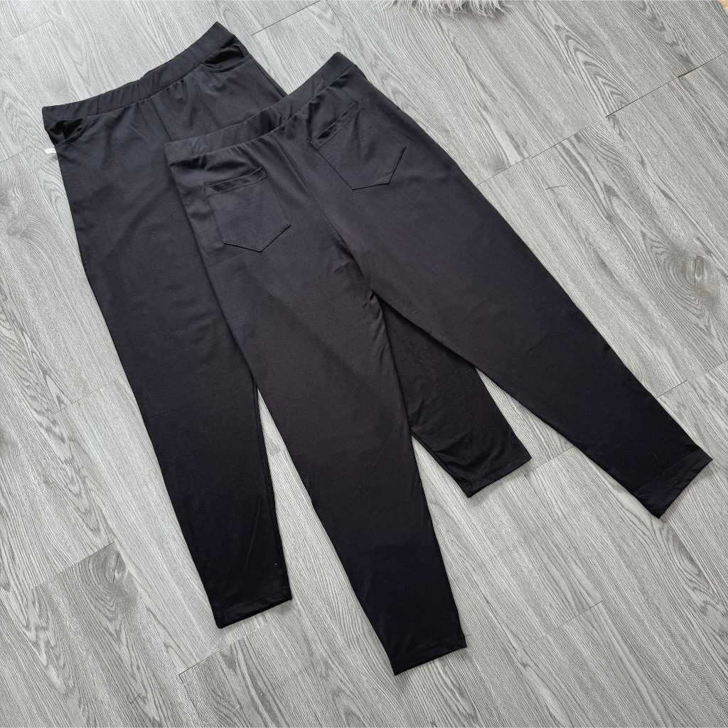 Quần Legging Dài Bigsize Chất Liệu Umi Hàn Co Dãn Phối Được Với Nhiều Loại Áo MÃ QXO