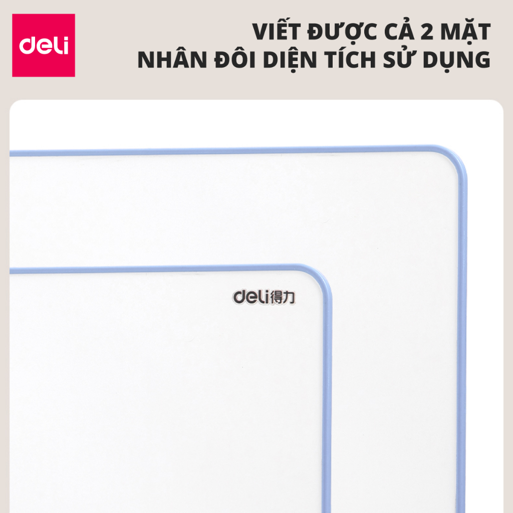 [VOUCHER 50K] Bảng Từ Trắng 2 Mặt Để Bàn Deli Bảng Từ Tính Học Sinh Văn Phòng Bảng Từ Viết Bút Lông Nhiều Kích Thước