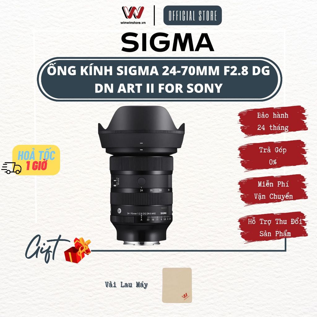 Ống kính Sigma 24-70mm F2.8 DG DN Art II l 2470 l 2470mm l 24-70mm cho ...