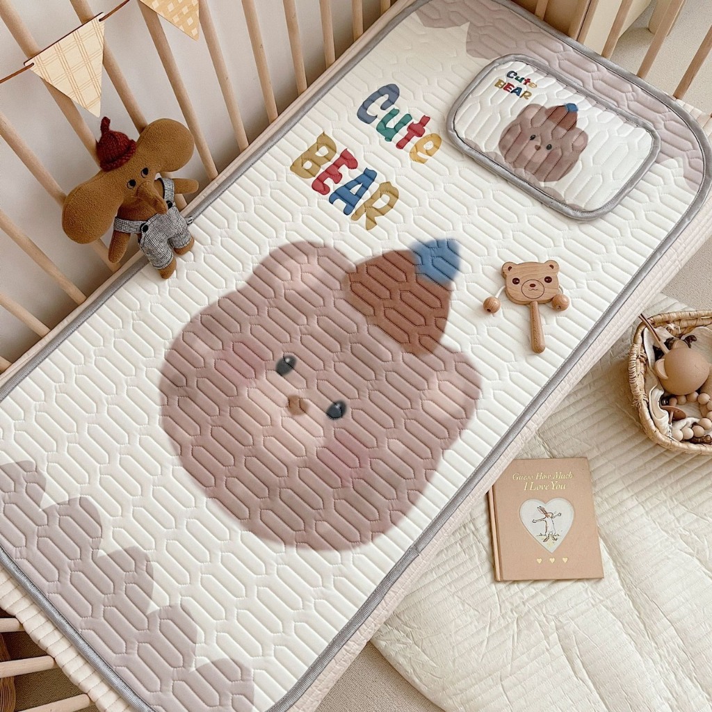 [Ruột gối vỏ hạt Kiều Mạch] 60x120cm Sét chiếu điều hòa Hàn Cao Cấp, kèm gối thơm, nằm nôi cũi nằm mát cho bé DTA01