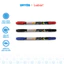 Hộp 10 bút dạ dầu(dạ kính) 2 đầu nhỏ LeaderArt UNID LA108, chống nước, hóa chất