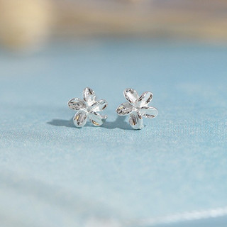 Khuyên tai LAMY Plumeria Flower Silver Earrings 3273 - Khuyên tai bạc cao cấp