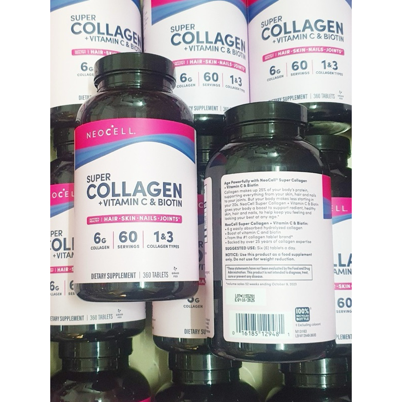 [US]Mẫu mới Viên uống Super Collagen Neocell +C 6000 Mg 360 viên hàng ...