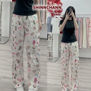 Quần dài hoạt hình cute shin siêu nhân cá sấu nam nữ form rộng