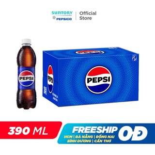 [SALE 15.7] Thùng 24 Chai Nước Ngọt Giải Khát Có Gaz Pepsi (390ml/chai)