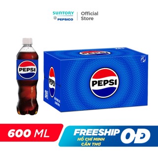[SALE 15.7] Thùng 24 Chai Nước Ngọt Giải Khát Có Gaz Pepsi (600ml/chai)