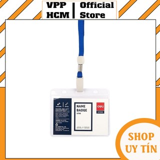 [Hoả Tốc] 2 Bộ Thẻ đeo ngang 105*70mm kèm dây Deli E5756