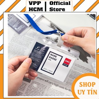 [Hoả Tốc] 2 Bộ Thẻ đeo ngang 105*70mm kèm dây Deli E5756