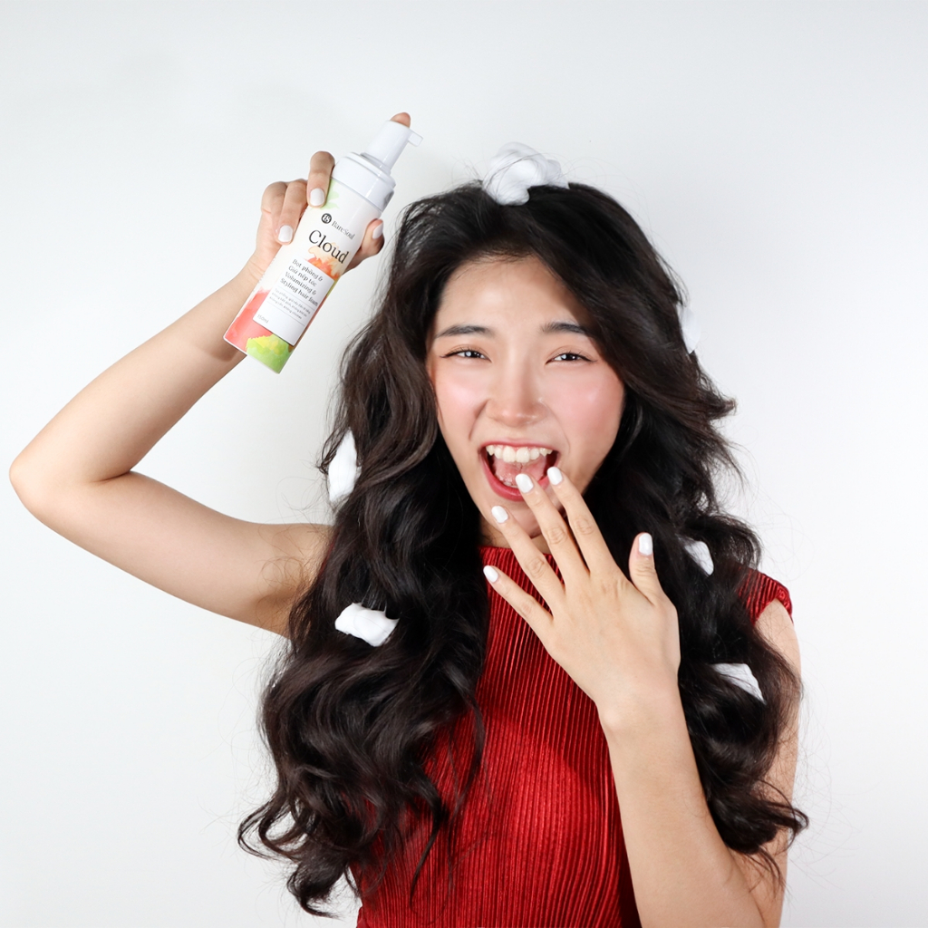 Ảnh Livestream Bọt xịt phồng và giữ nếp tóc 18 tiếng BareSoul Cloud Styling Hair Foam 150ml 3