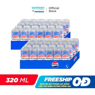 [SALE 15.7] Combo 2 Thùng 24 Lon Pepsi (320ml/lon hoặc 350ml/lon)