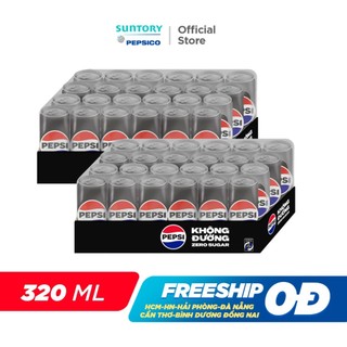 [SALE 15.7] Combo 2 Thùng 24 Lon Pepsi Không Calo, Không Đường (320ml/lon)