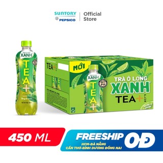 [SALE 15.7] Thùng 24 Chai Trà Ô Long Xanh Tea+ (450ml/chai)