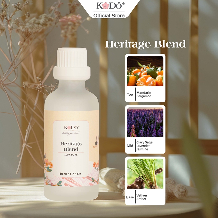 Ảnh Tinh Dầu Nước Hoa KODO Heritage Blend Làm Thơm Phòng, Không Gian, Quần Áo - Luxury Collection - 10/50/110ml 1