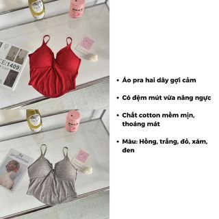 Áo bra hai dây nữ không gọng đệm mút mỏng mềm mịn nâng ngực vừa cổ khoét chữ V gợi cảm DEVARI B3006