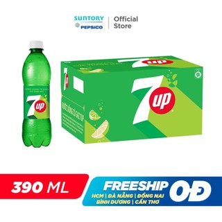 [SALE 15.7] Thùng 24 Chai Nước Ngọt Giải Khát Có Gaz 7Up (390ml/chai)