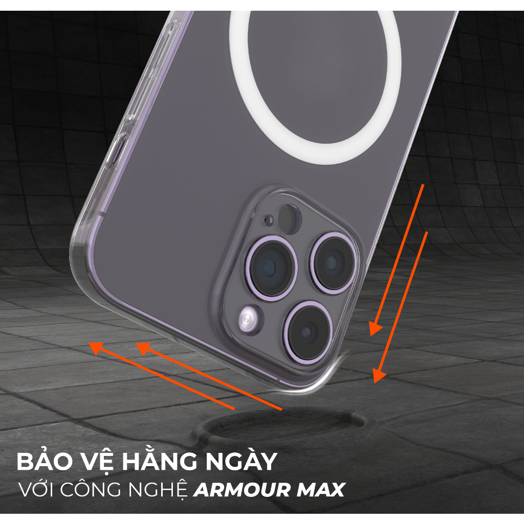 Ảnh Ốp điện thoại trong suốt nhựa cứng P88 KOLEAD sạc từ tính iphone xsmax 11 12 13 14 15 16 pro plus promax 2