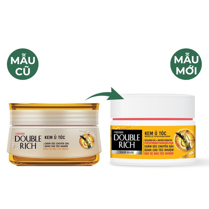 Ảnh Kem Ủ Tóc Double Rich Chăm Sóc Tóc Hair Mask Damage 150g 2