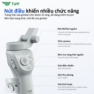 TNW M01 Gimbal chống rung điện thoại gọn nhẹ theo dõi khuôn mặt,Gimbal chống rung điện thoại 3 trục