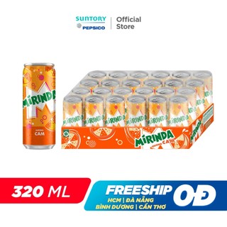 [SALE 15.7] Thùng Nước Ngọt Giải Khát Có Gaz Mirinda Cam (320ml/lon)