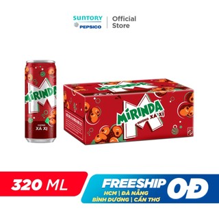 [SALE 15.7] Thùng Nước Ngọt Giải Khát Có Gaz Mirinda Xá Xị (320ml/lon)