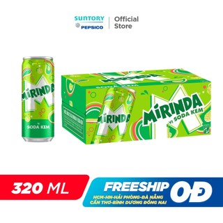 [SALE 15.7] Thùng Nước Ngọt Giải Khát Có Gaz Mirinda Soda Kem (320ml/lon)