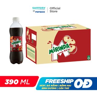 [SALE 15.7] Thùng 24 Chai Nước Ngọt Giải Khát Mirinda Xá Xị (390ml/chai)