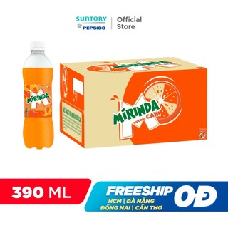 [SALE 15.7] Thùng 24 Chai Nước Ngọt Giải Khát Mirinda Cam (390ml/chai)
