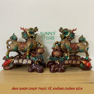Tượng Kỳ lân, Cặp Kỳ lân, Nạp phúc, Chiêu tài, Tượng phong thủy, Decor Trang trí nhà cửa, Quà tặng ý nghĩa - SUNNY