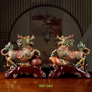 Tượng Kỳ lân, Cặp Kỳ lân, Nạp phúc, Chiêu tài, Tượng phong thủy, Decor Trang trí nhà cửa, Quà tặng ý nghĩa - SUNNY